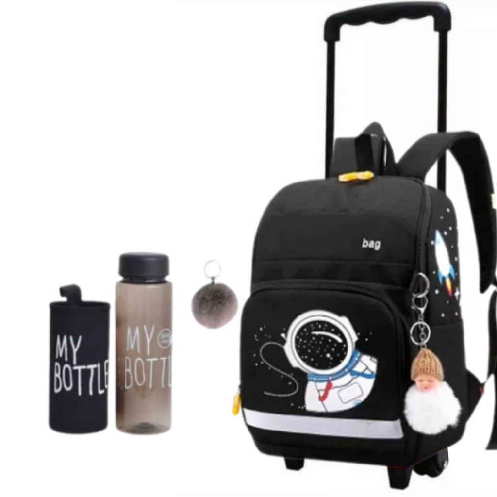 Tas Troli Anak Astronot + Gratis My Bottle Lucu