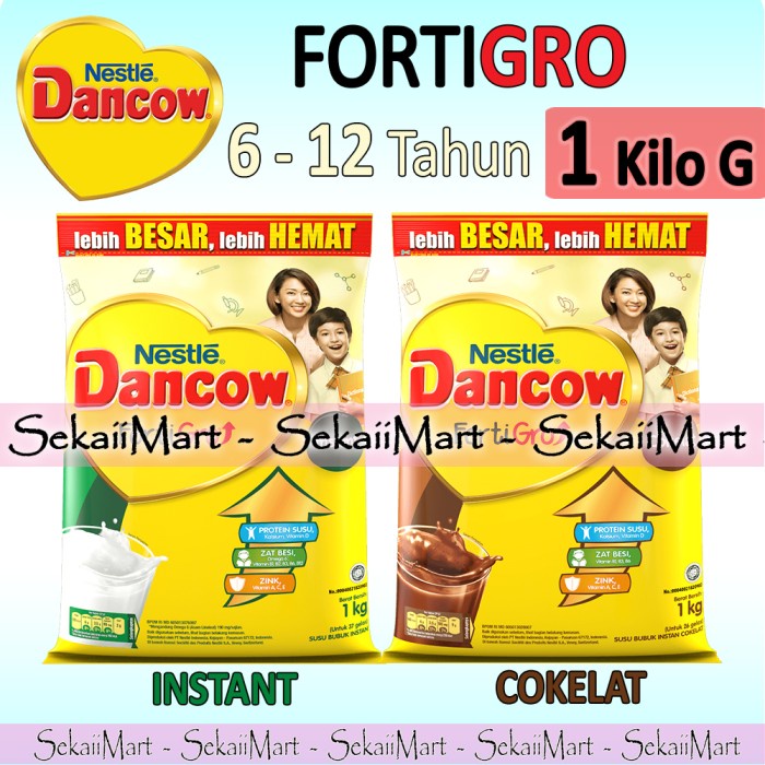 

DANCOW FORTIGRO INSTANT / COKELAT 1 KG - SUSU BUBUK ANAK 6-12 TAHUN