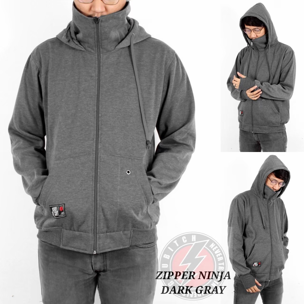 Sweater Hoodie Zipper Pria Hodie Ninja Ghubitch