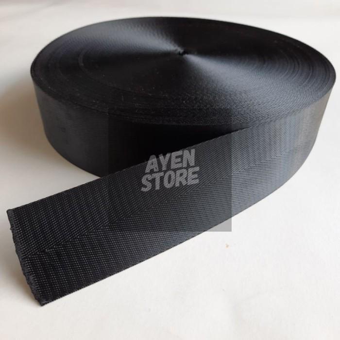 Webbing nylon 5 cm motif herringbone (per roll / 45 m). webbing panah