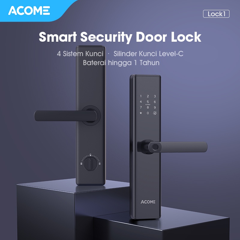 Acome Smart Lock - Lock 1 - Kunci Pintu Finger Print Security Door