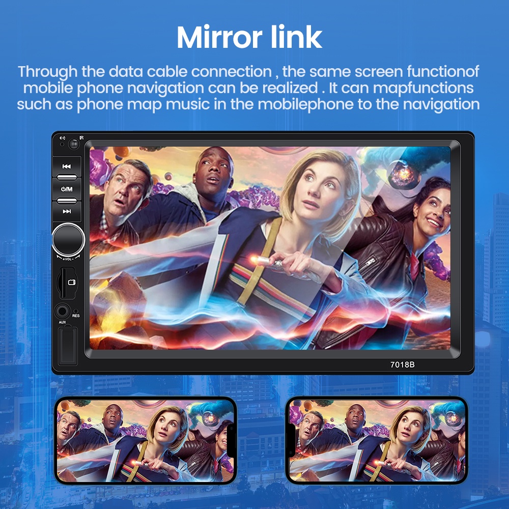 2 Din Mobil Multimedia Player Mobil Radio Video MP5 Player Layar Sentuh Video Bluetooth MP5 Player