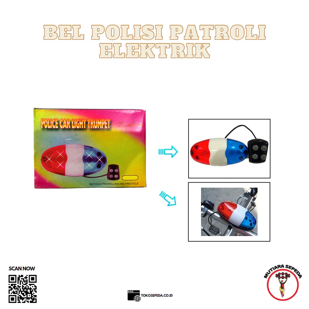 Bel sepeda patroli polisi elektrik 325