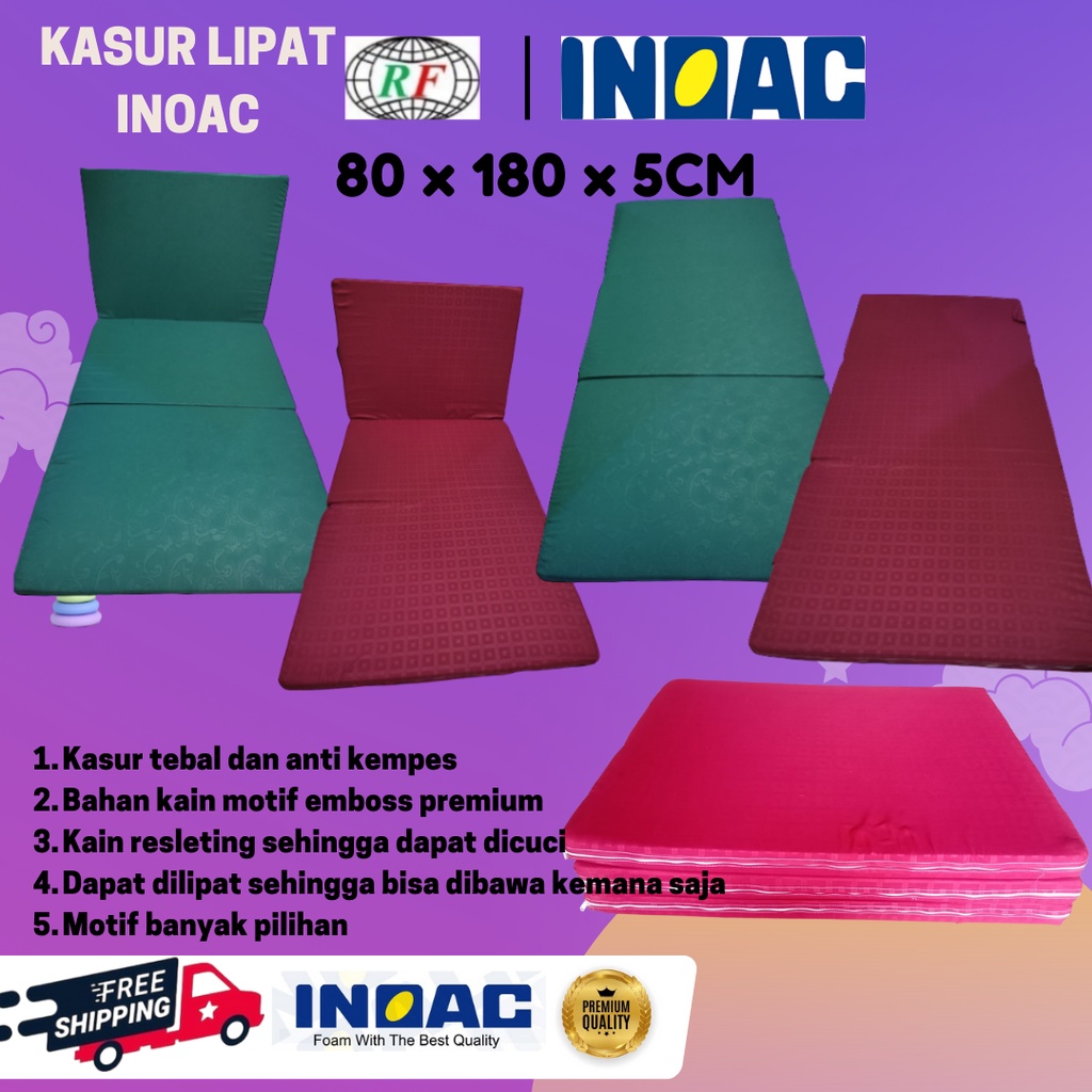 Kasur Lipat Lantai 5 cm x 80 cm x 180 cm Kasur Lantai