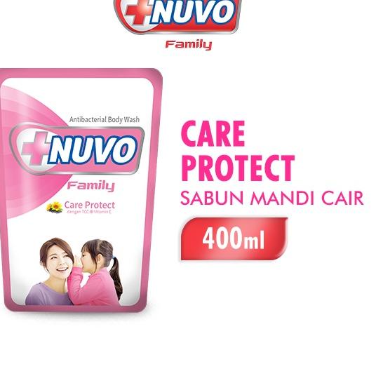 >XG34448< Nuvo Family Sabun Mandi Cair Pink Pouch 400Ml