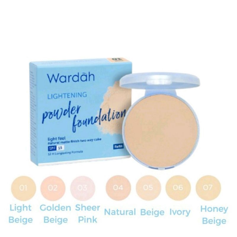 Wardah Refill Lightening Powder Foundation Light Feel - Bedak Yang Mencerahkan Dengan Hasil Natural