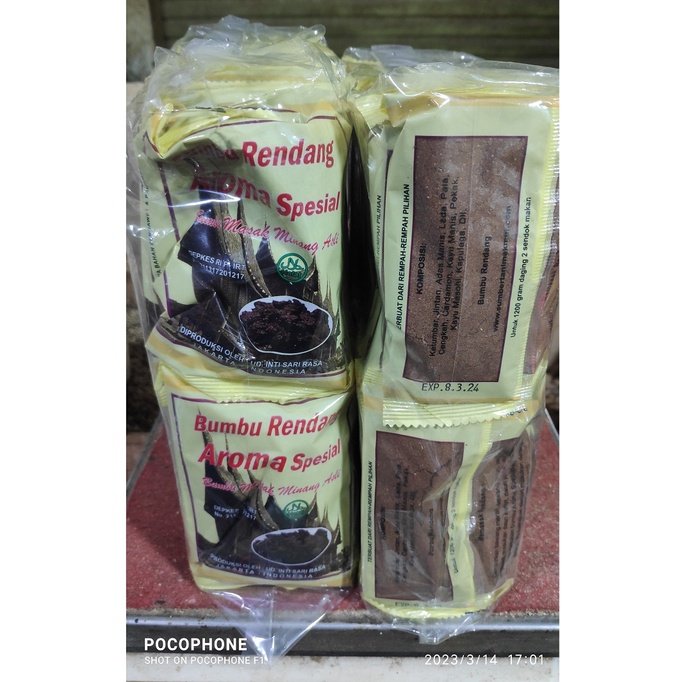 

Bumbu masakan Rendang khas Padang AROMA 20pak 50gr