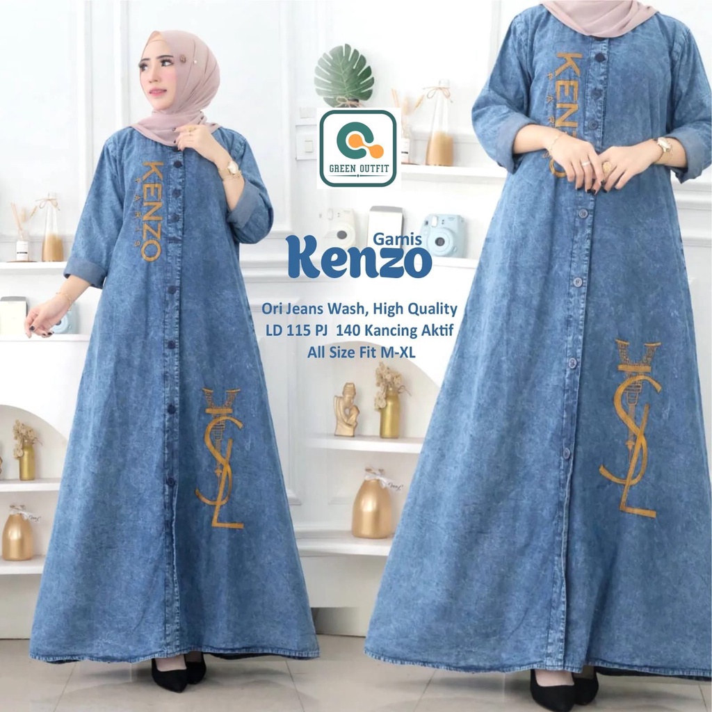 kenzo maxy maxi pakaian baju gamis dress dres syari jeans jean jins polos jumbo bigsize big size ld 