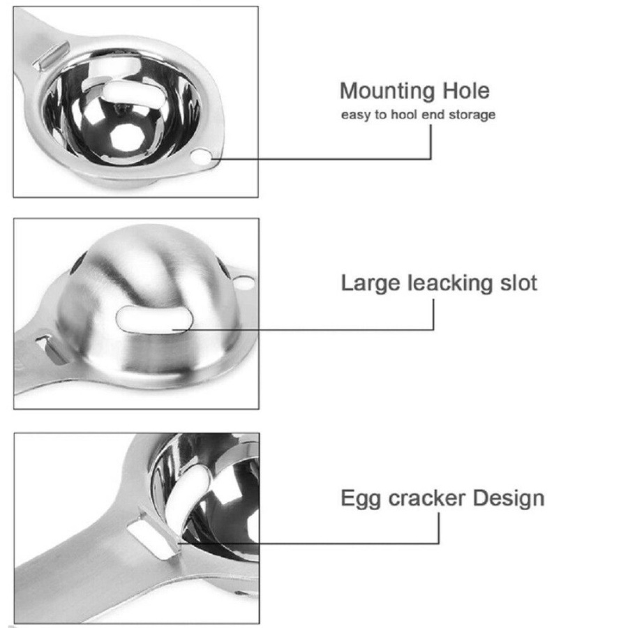 NP- Egg Yolk White Separator Stainless - Pemisah Kuning Telur Stainless