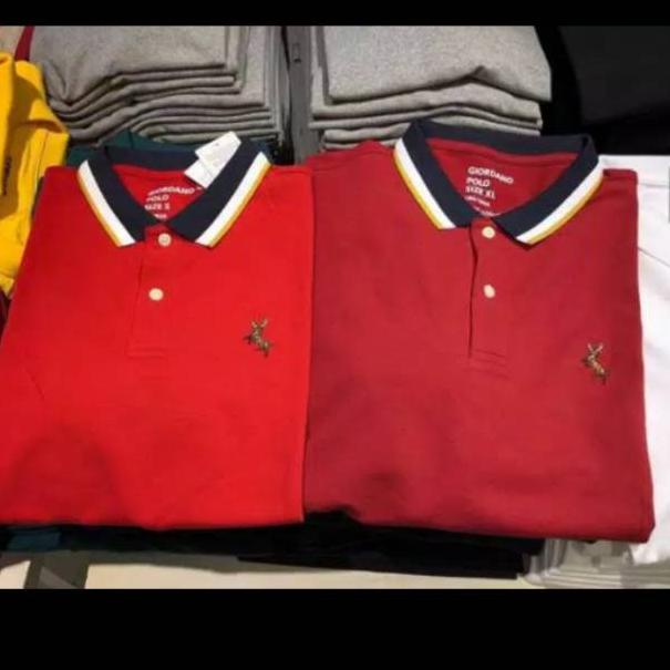 [ART. 1892] Baju polo giordano Merah dan maroon