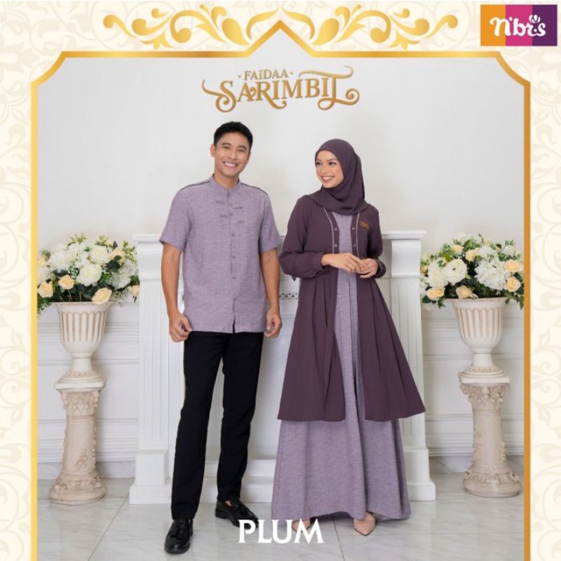 SARIMBIT NIBRAS FAIDAA PLUM COUPLE SET KELUARGA