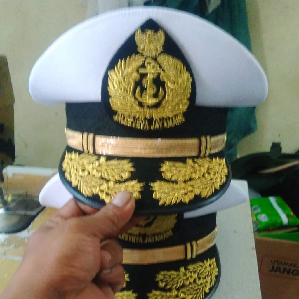 Topi Pet PATI TNI AL Perwira Tinggi Angkatan Laut PDU PDH Utama Jaya Ciputat