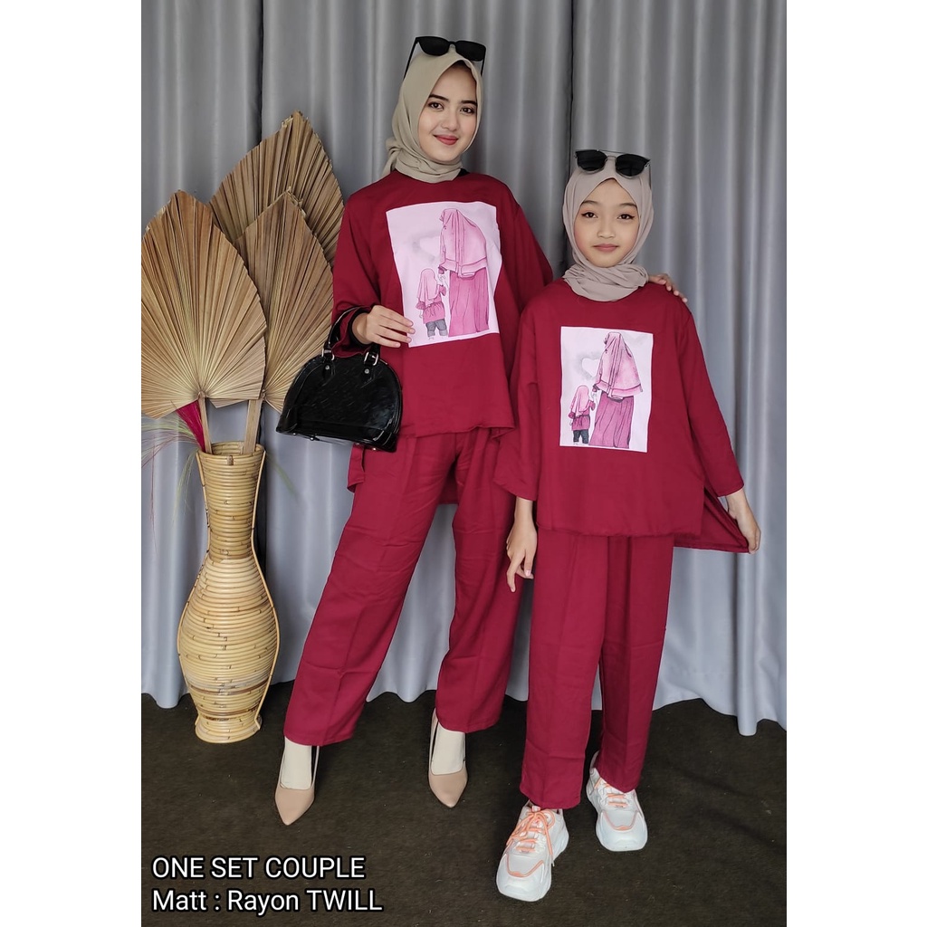 ONESET COUPLE IBU DAN ANAK RAYON TWILL