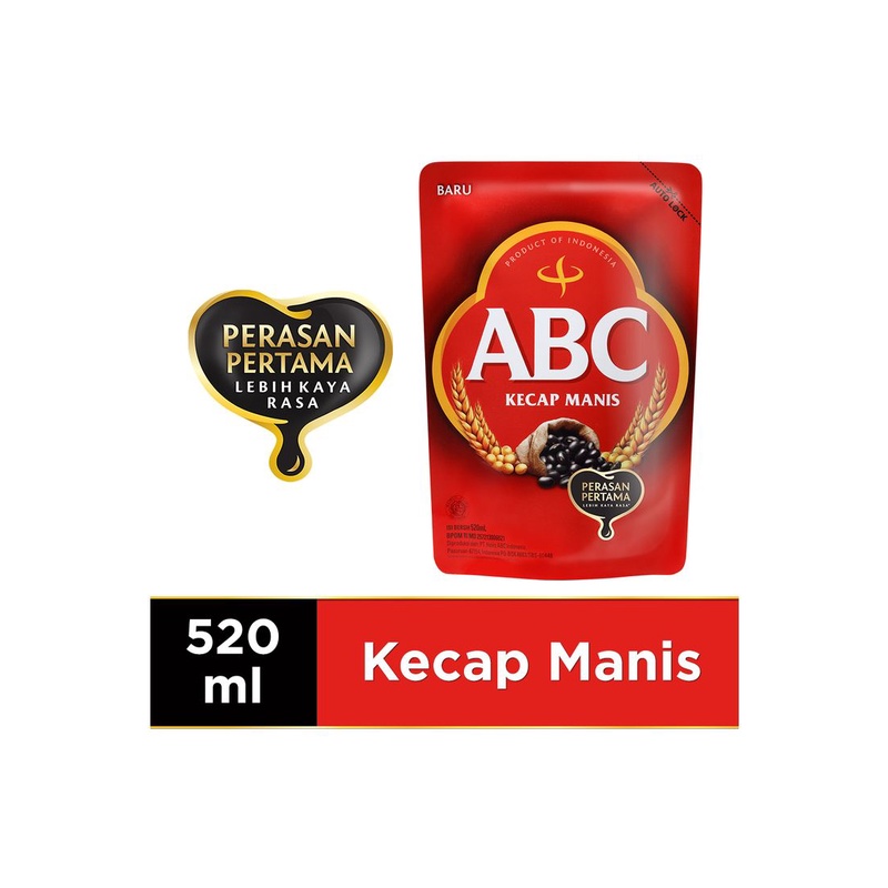 

ABC Kecap Manis refil kemasan 520ml pouch praktis murah distributor