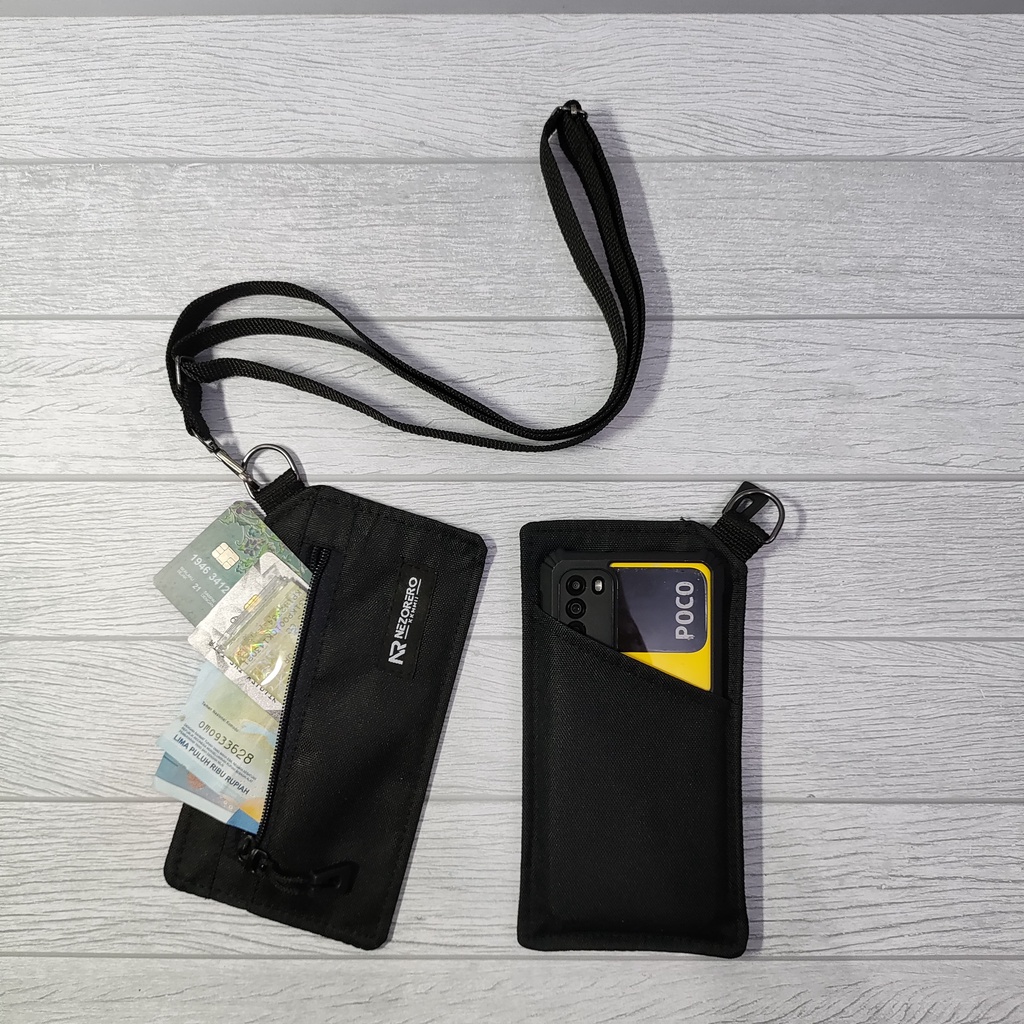 NEZORERO - Dompet Sako Wallet Tas Leher Tas Gantung Hanging Wallet HP Norco Dompet HP