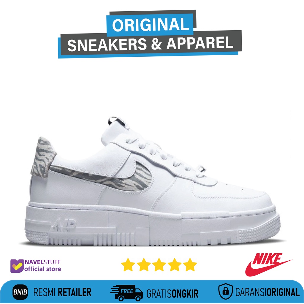 NIKE Air Force 1 Pixel SE Summit White / Partical Grey / Camo Original Resmi BNIB