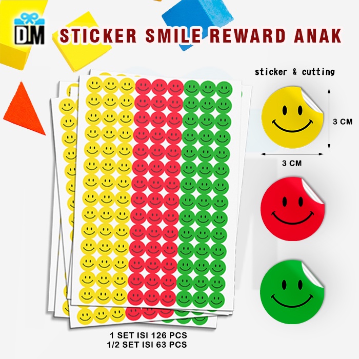 

Sticker Smile Reward Chart Kids Stiker Anak Warna Warni Hadiah Anak #M