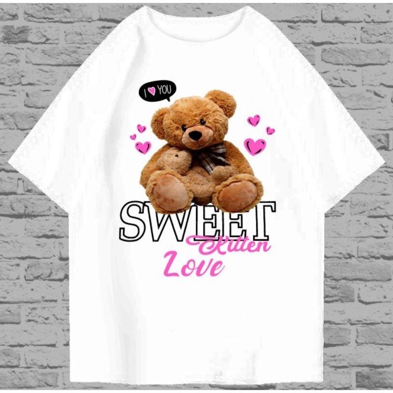 Kaos Sweet Love Bear Oversize