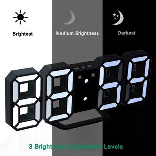 Jam Meja LED 3D / Jam Dinding Digital LED 3D Bentuk Angka Modern Minimalis