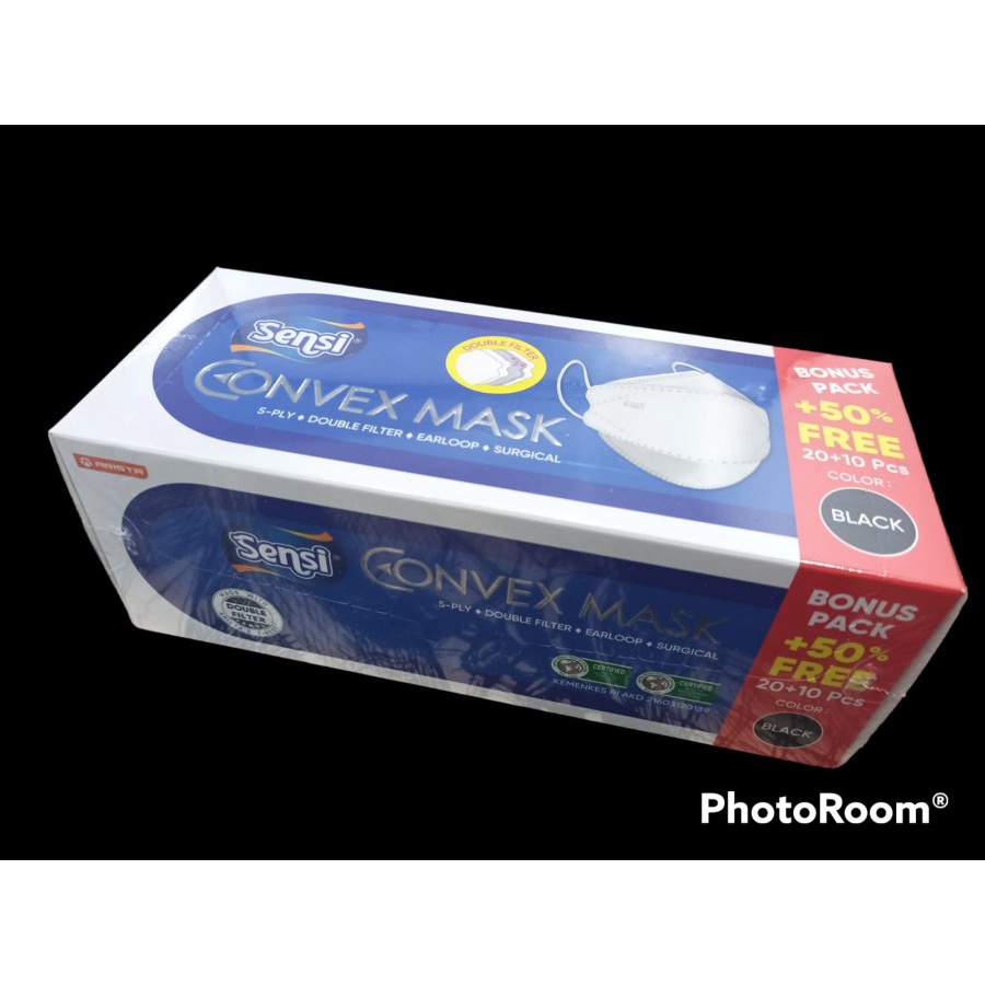 Masker SENSI CONVEX Mask 4Ply EVO EARLOOP KF94 SENSI isi 20pcs