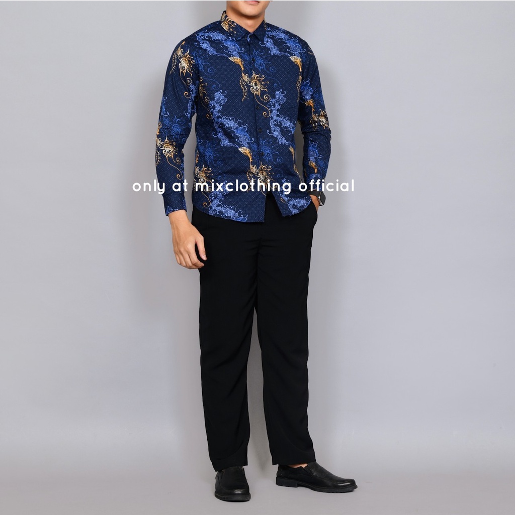 KEMEJA PRIA SLIM FIT MEWAH BATIK PRIA SLIMFIT D383