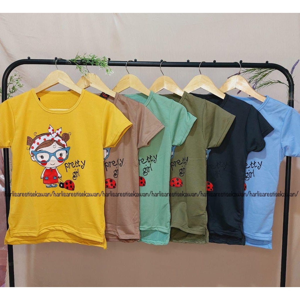 Baju Anak Perempuan / Kaos Anak Perempuan Grosir 5 PCS ( 76000 RIBU)