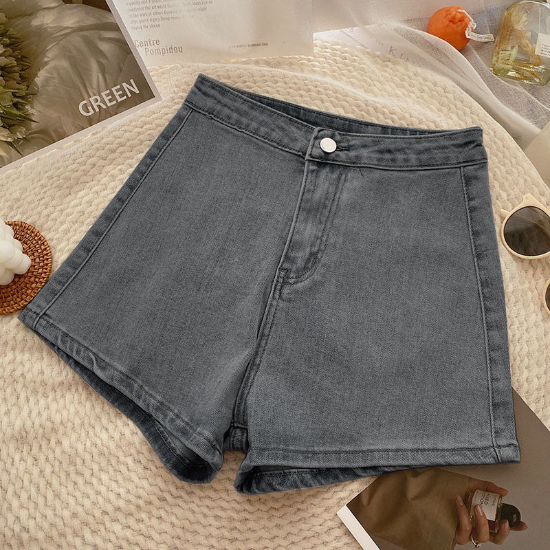 Celana jeans high waist wanita stretch kulot jeans korea hotpants cewek jeans celana pendek hitam denim celana pendek dewasa ootd