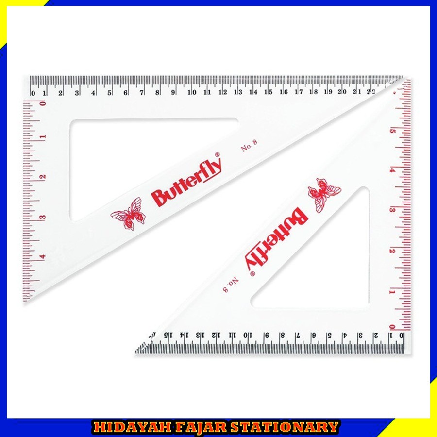 

Set Penggaris Segitiga Butterfly No. 8