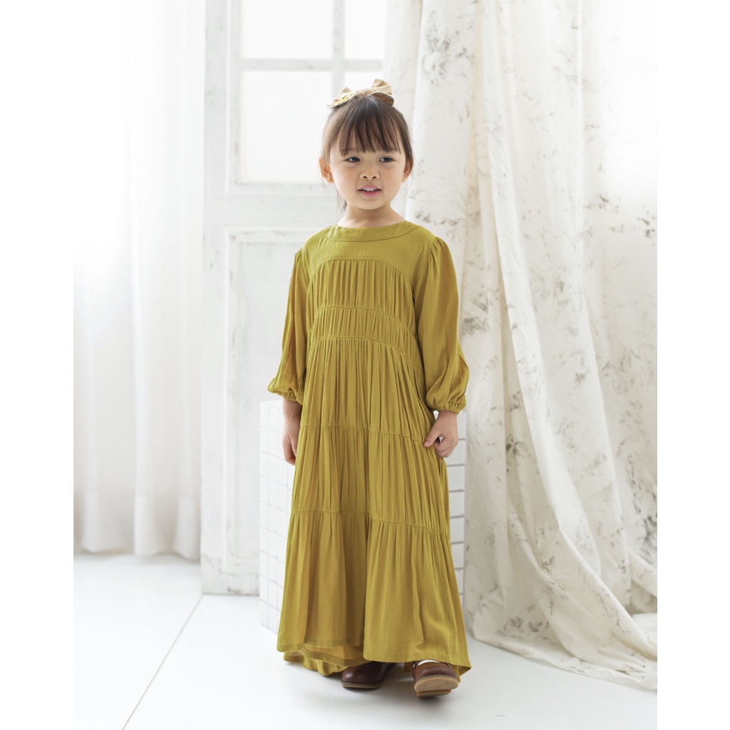 DORITA CRINKLE LONG DRESS | Dress Anak Crinkle | Dress Anak Kerut | Dress anak polos lengan panjang | Long dress anak | Gaun Anak | Arabian Dress Anak | Baju Pesta Anak | Baju Muslim Anak