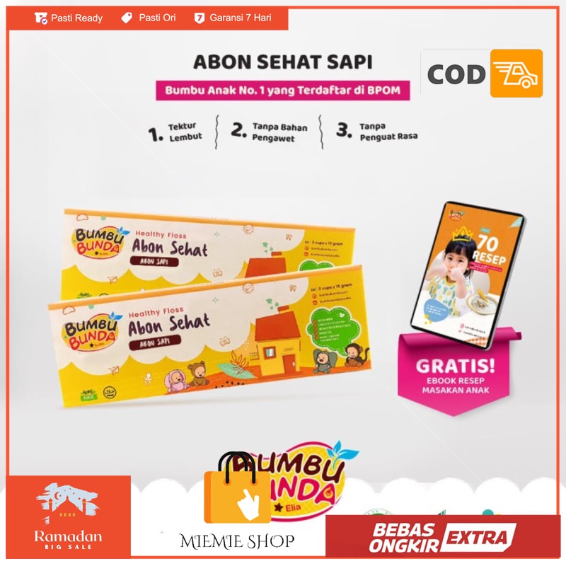 

Bumbu Bunda by Elia Abon Sapi Non MSG Non Pengawet Abon Halus Lembut