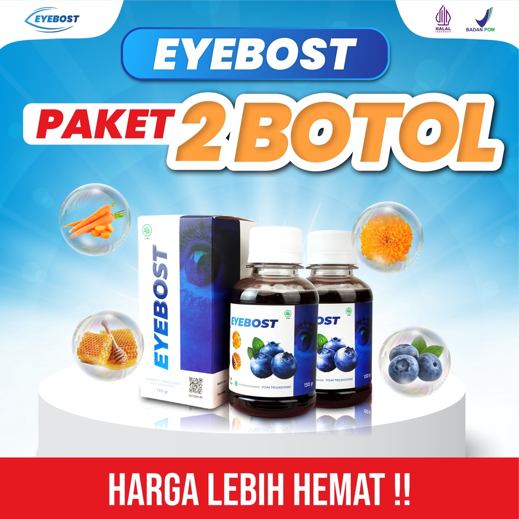 Eyebost – Madu Herbal Vitamin Mata Paket 2 Botol 130ml