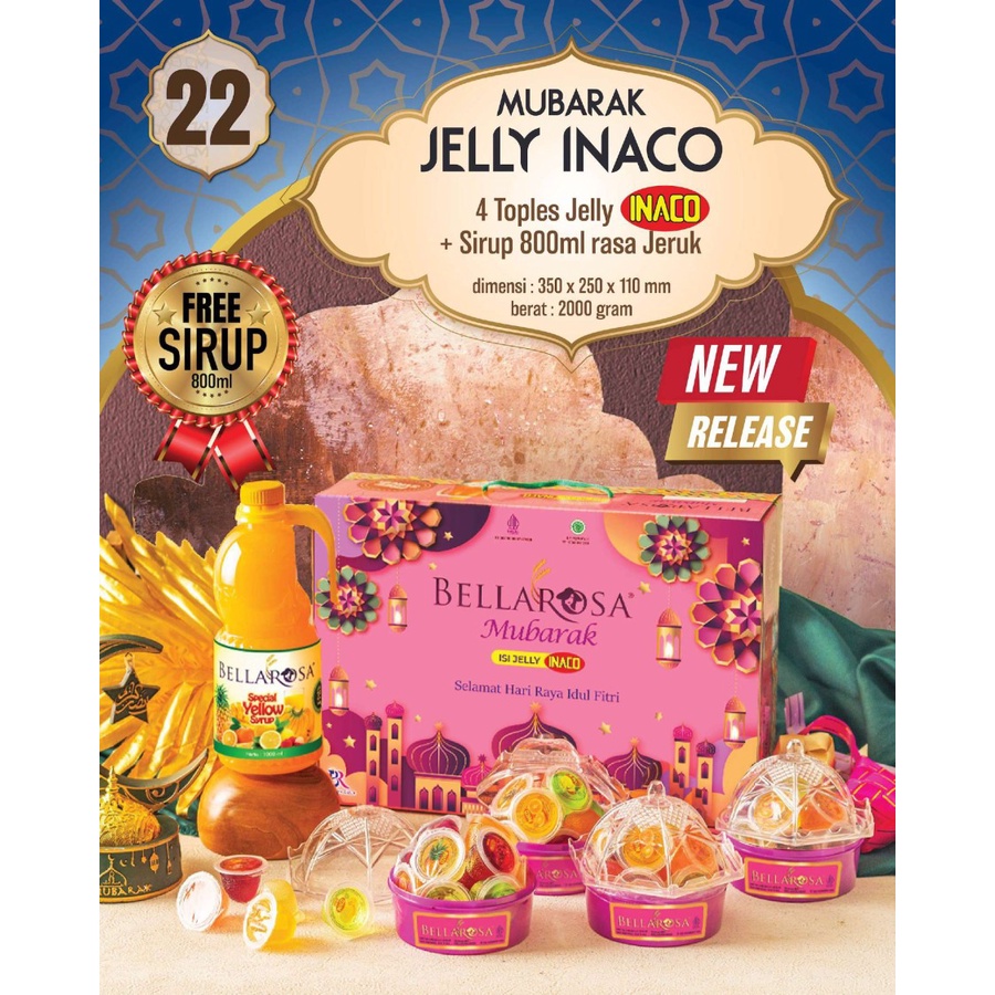 BELLAROSA MUBARAK JELLY INACO HAMPERS PARCEL KUE KERING LEBARAN ANAK