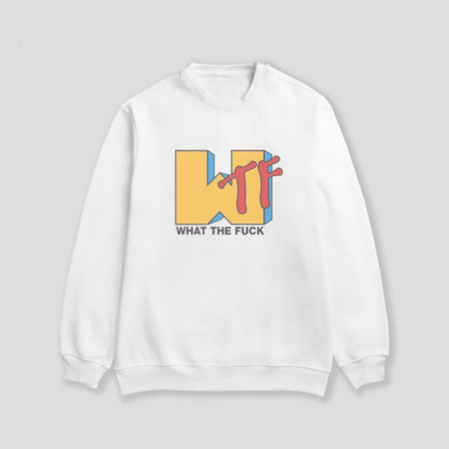 Sweater Meme WTF Funny Parodi MTV Crewneck Sweatshirt Bahan Katun Casual Unisex Cotton Fleece [READY