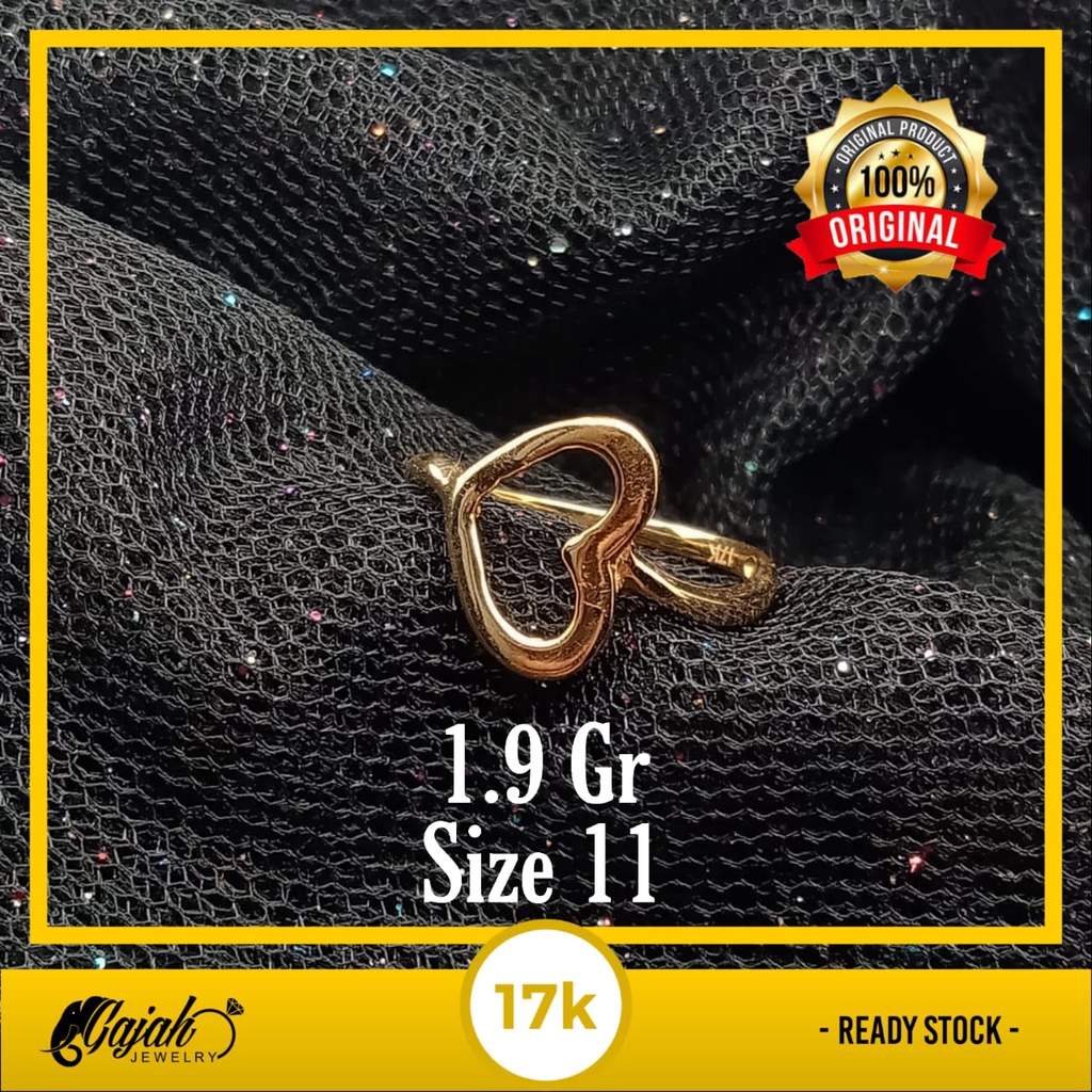 Cincin Emas 17K - 1.9 Gr Kadar 750 - 4409