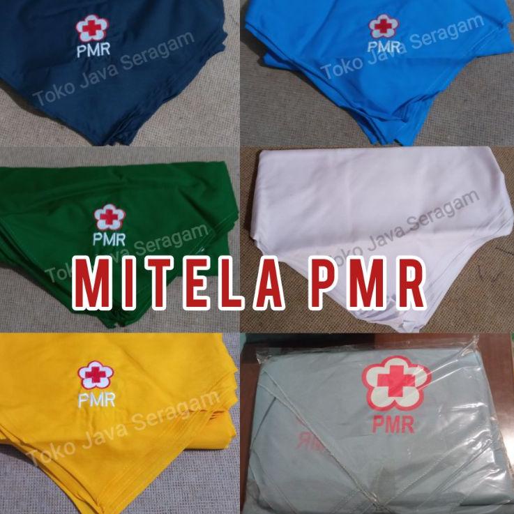 COD✔️ Mitela Segitiga PMR Bordir Bahan Katun Tetoron Mula Madya Wira Syal Slayer Scarf Hasduk Hijau 