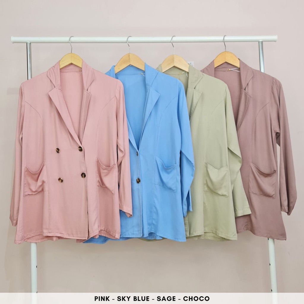 4789 jaquel rayon twill blazer button long sleeves one set