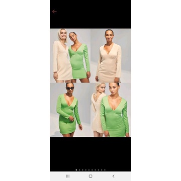 HM V-Neck Tie-Back Mini Dress