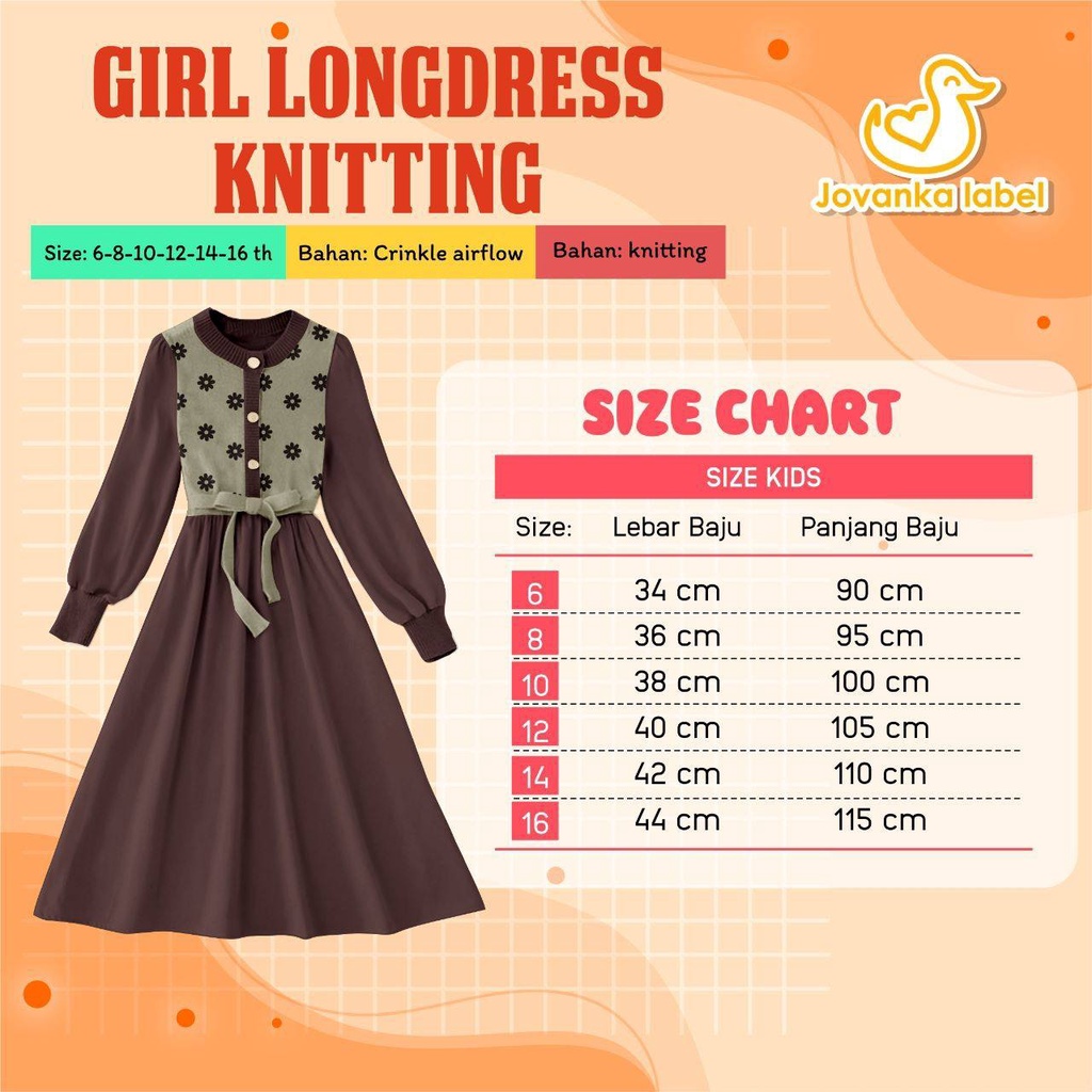 Longdress wanita Girly Knitting by jovanka label