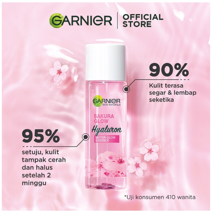Garnier Sakura Glow Hyaluron Water Glow Essence - Melembabkan Kulit dari Dalam