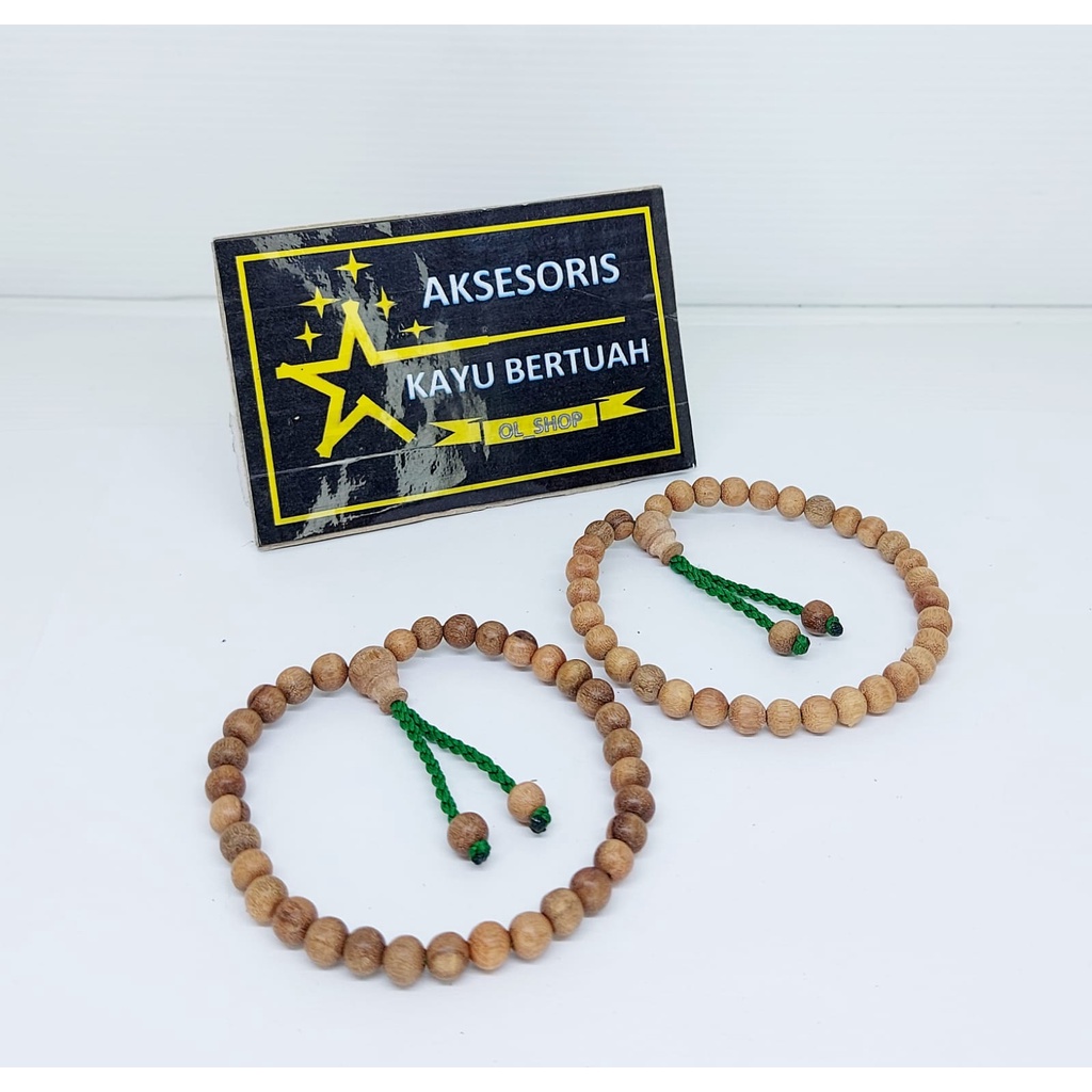 sepasang gelang tasbih kayu bidara madinah