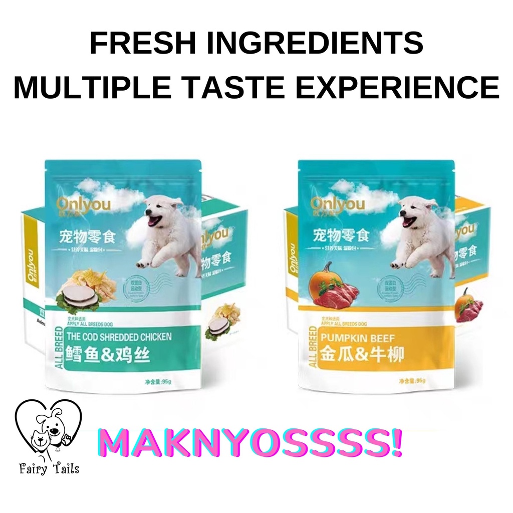 [Premium] Makanan Basah Untuk Anjing Dengan Daging Asli Premium dan Sayuran Segar Kemasan Kantong Pouch (Only You) | Pengganti Makanan Kaleng Anjing | MyFoodie Dog Wet Food with Real Meat Cube and Vegetables