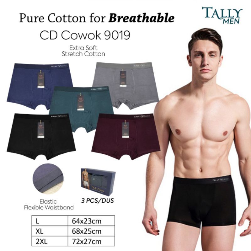 BOXER COWOK MAN 9019 TALLY - TALLY MAN 9017 BOXER CELANA DALAM COWOK CD PAKAIAN DALAM PRIA - (1biji) Cd Pria TallyMan 9019 Dewasa | Boxer Cowok Dewasa - ARA98STORE