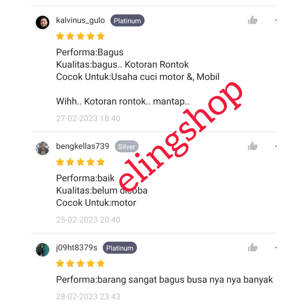 Biang Bibit Shampoo Shampo Sampo Sabun Cuci Mobil Motor Touchless Tanpa Sentuh