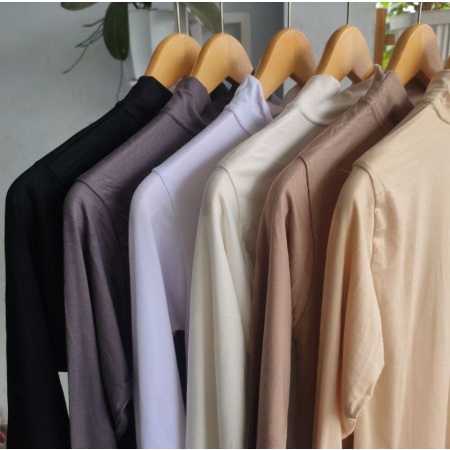 MANSET BAJU BAHAN RAYON DINGIN SUPER PREMIUM HIGH TURTLENECK COOL &amp; STRETCH