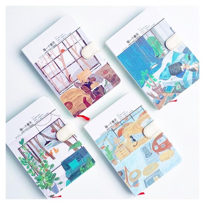 

buku notes lucu tebal - cat daily life