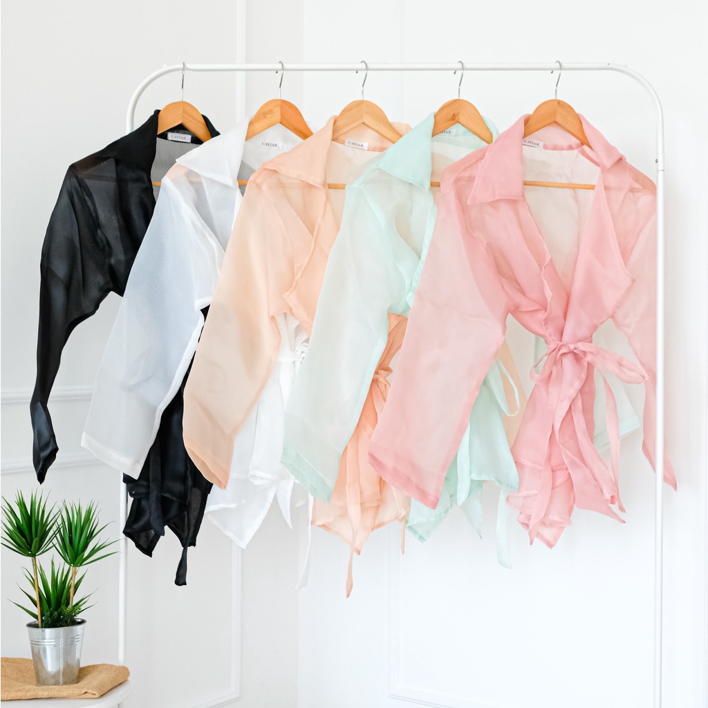 ORGANDI OUTER KONDANGAN ATASAN ORGANZA TRANSPARAN OUTWEAR CARDI WANITA BAJU KONDANGAN OUTER PESTA LE