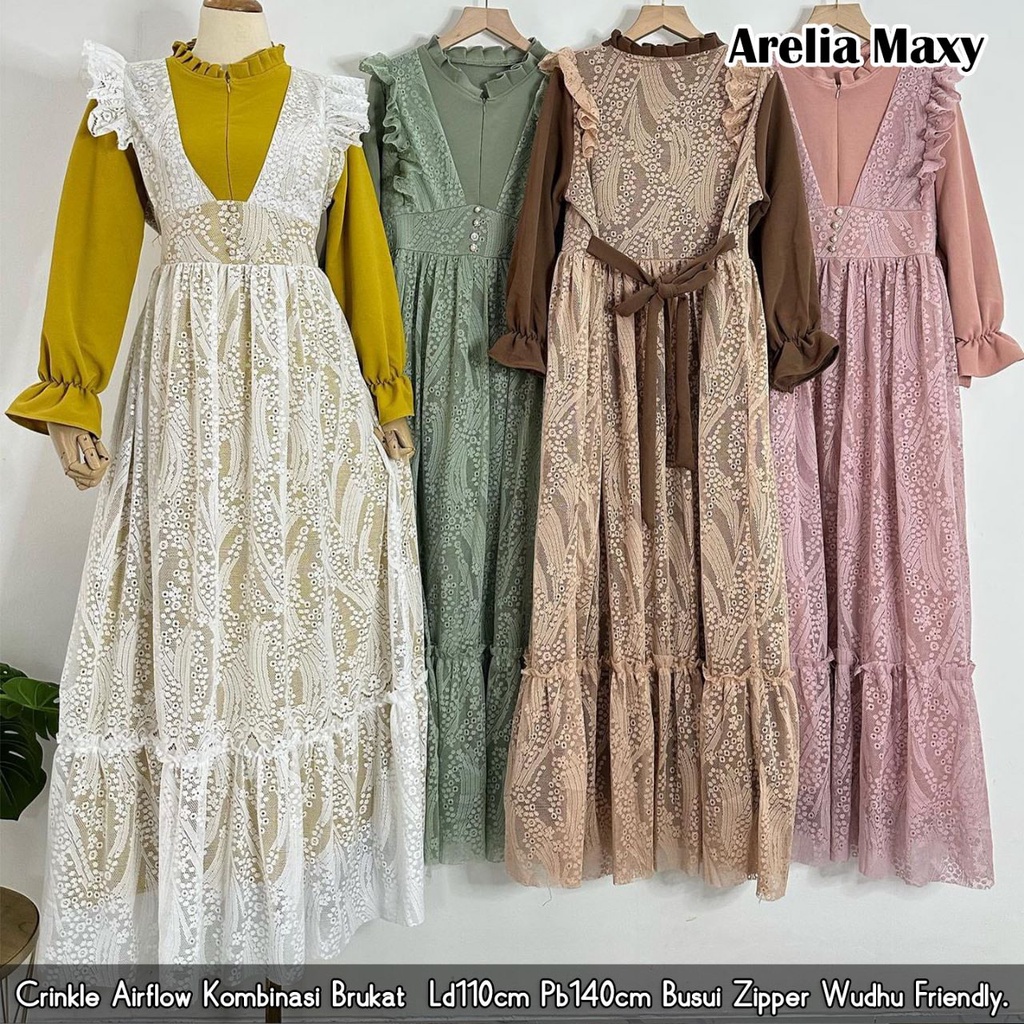 ARELIA MAXI DRESS BRUKAT PREMIUM KEKINIAN