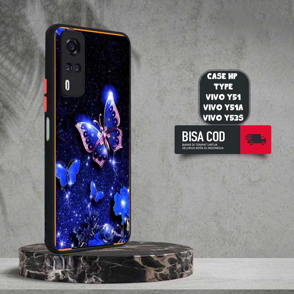 CASE VIVO Y51 / Y51A / Y53S [BUTTERFLY] TERLARIS CASING VIVO Y51 / Y51A / Y53S TERBARU DOVE MATTE FU