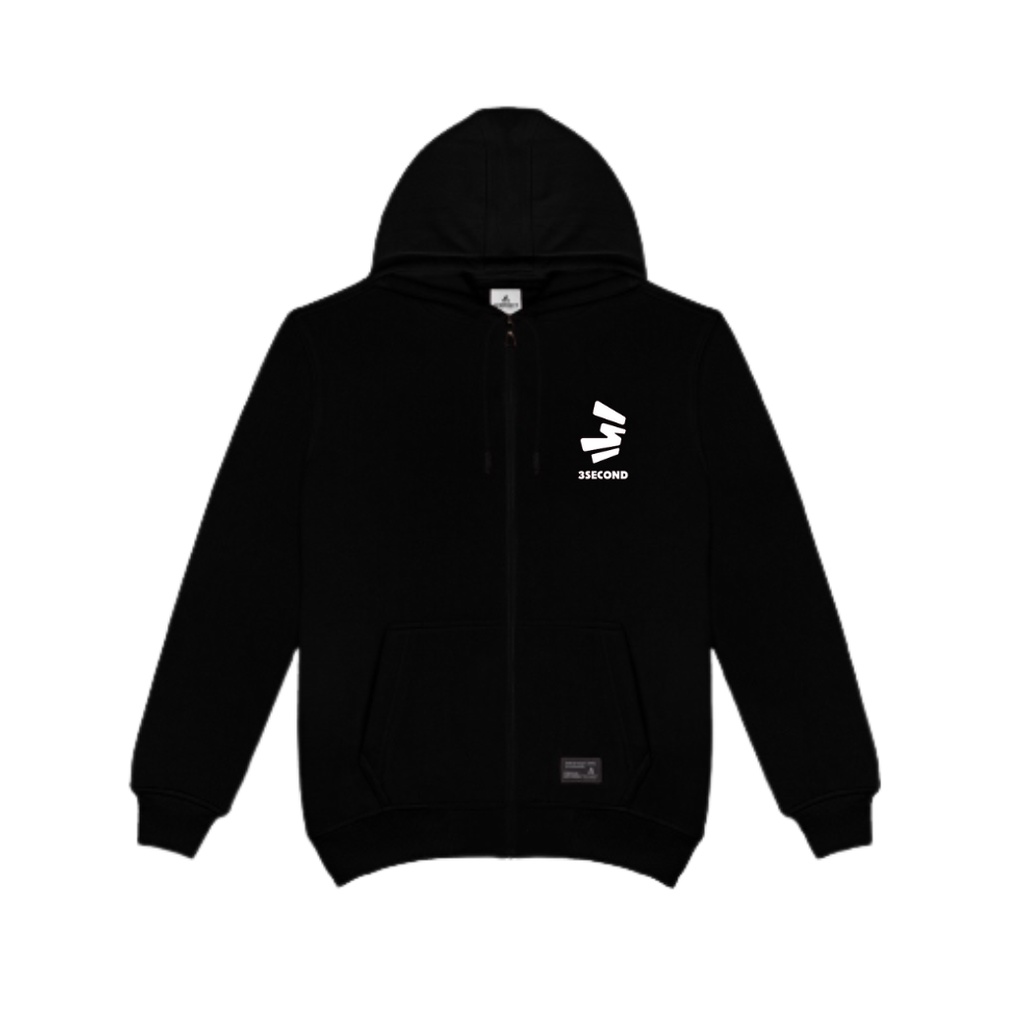 3Second Sweater Hoodie Zipper Black