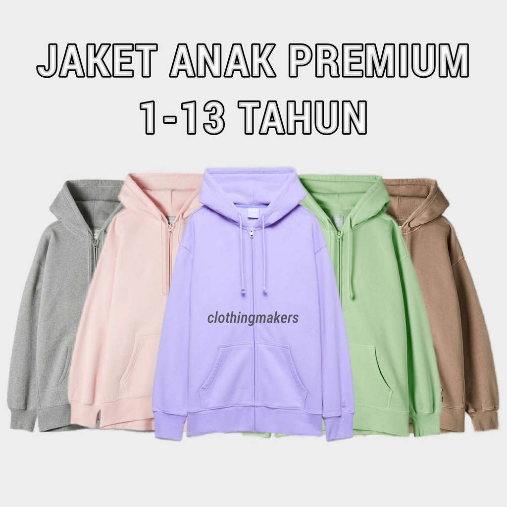 Hoodie Zipper Anak Laki Laki Perempuan 1 2 3 4 5 6 7 8 9 10 11 12 Tahun Jaket Cowok Cewek Laki-Laki Tebal Murah Import Terbaru